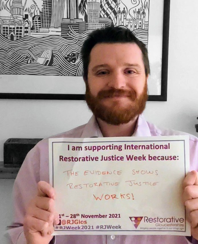 Thanks to my good friends at @RJGlos for sending me one of these for #RJWeek - as someone that teaches and researches #RestorativeJustice, it is important to be led by the evidence!