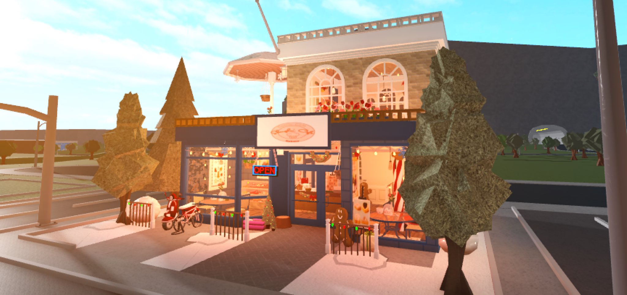 Building a COFFEE SHOP in Bloxburg! 