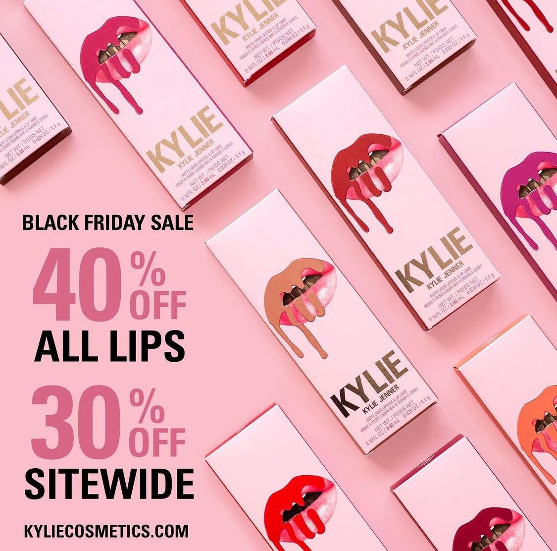 JosDanielLanda1's tweet photo. @PaolaMKT Kylie cosmetics ofrece promociones del 40% de descuento para todos los pinta labios y 30% de descuento para todos los demás productos. https://t.co/RUau7iv0Tk