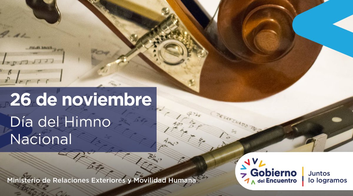 CancilleriaEc's tweet photo. Este 26 de noviembre conmemoramos con gran orgullo el #DíaDelHimnoNacional, un símbolo patrio que refleja nuestra historia e identidad, y que acompaña a cada connacional en el mundo 🇪🇨 . 

Fue escrito📝 por Juan León Mera y compuesto🎼 por Antonio Neumane. https://t.co/s5Cdr6h5wj