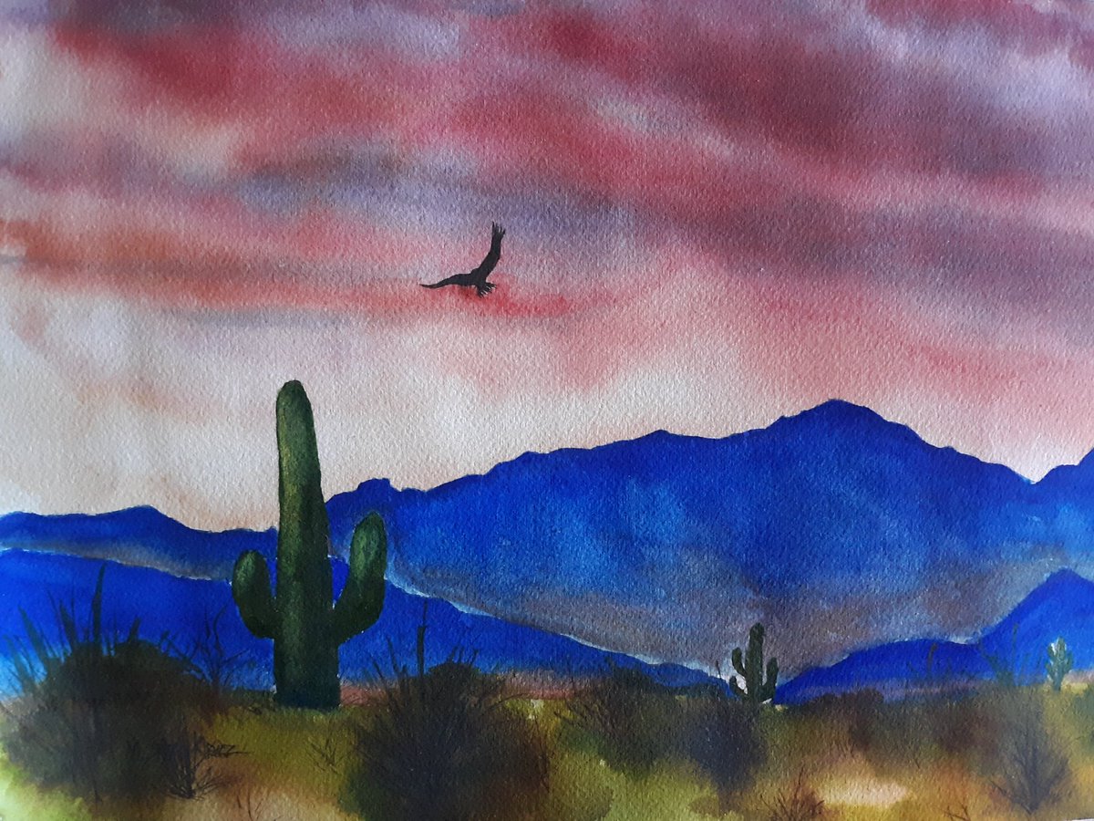 Found a water color a friend did for my mom before she passed. My mom truly loved everything about the AZ desert.