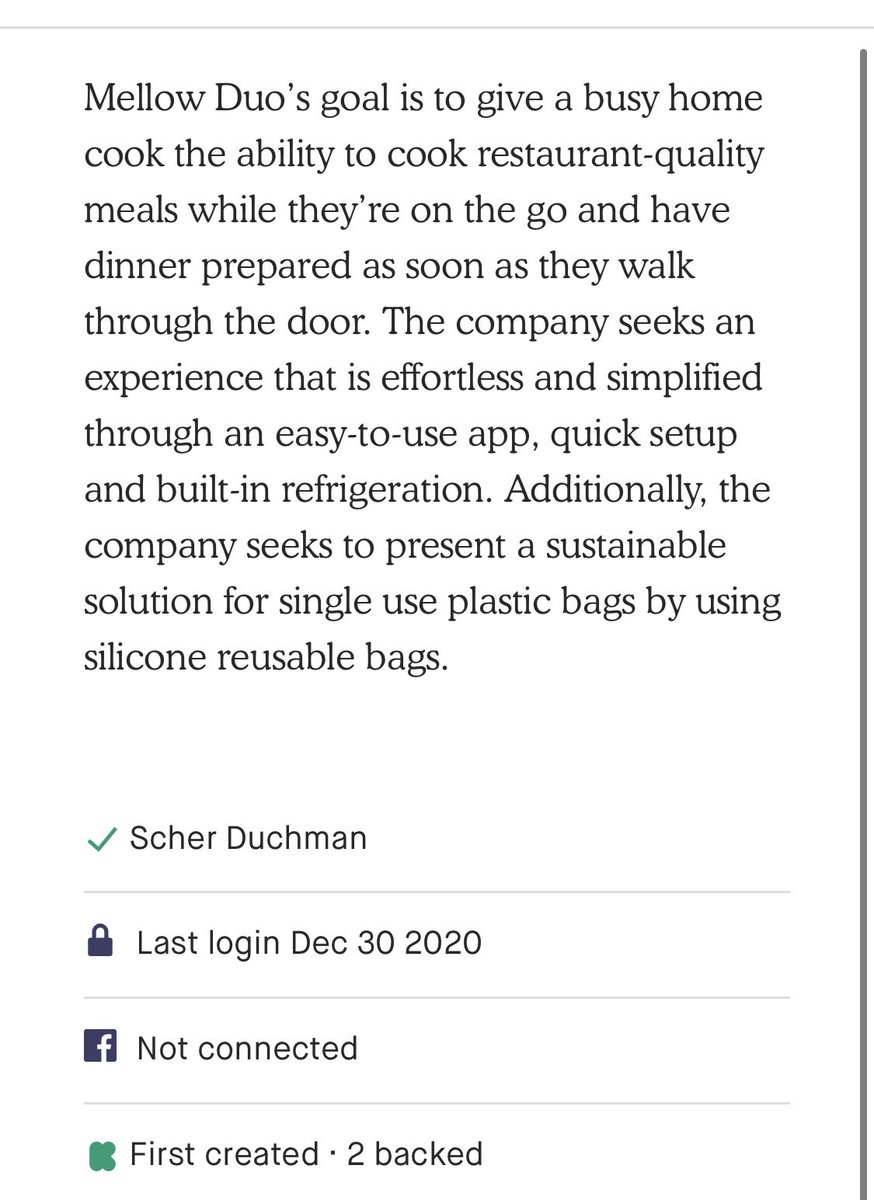 Koala20981's tweet photo. @Kickstarter @HomeBistroChef 
Is this coincidence or is it the same Duchman that opened the kickstarter for Mellow Duo which doesn’t update us for the kickstarter project?

#Kickstarter #MellowDuo #Scam #phishing #dumped #projectFailure #Drain #Stealing https://t.co/XW7CUCwkYu