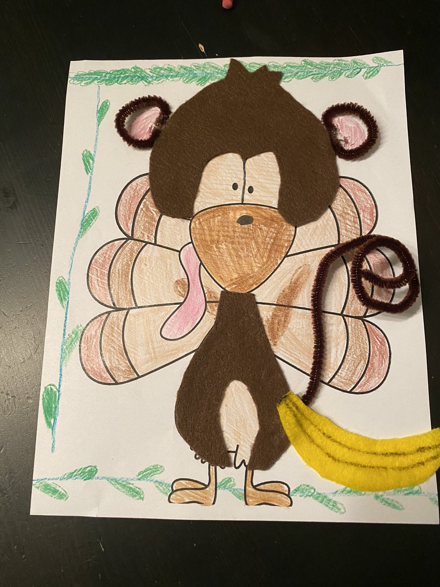 a2nurse99's tweet image. Happy Thanksgiving from the #Blitzlets!!! At school, they had to disguise their turkeys so they wouldn’t be dinner. #Blitzlet1 picked a princess. #Blitzlet2 picked a monkey. #HappyThanksgiving