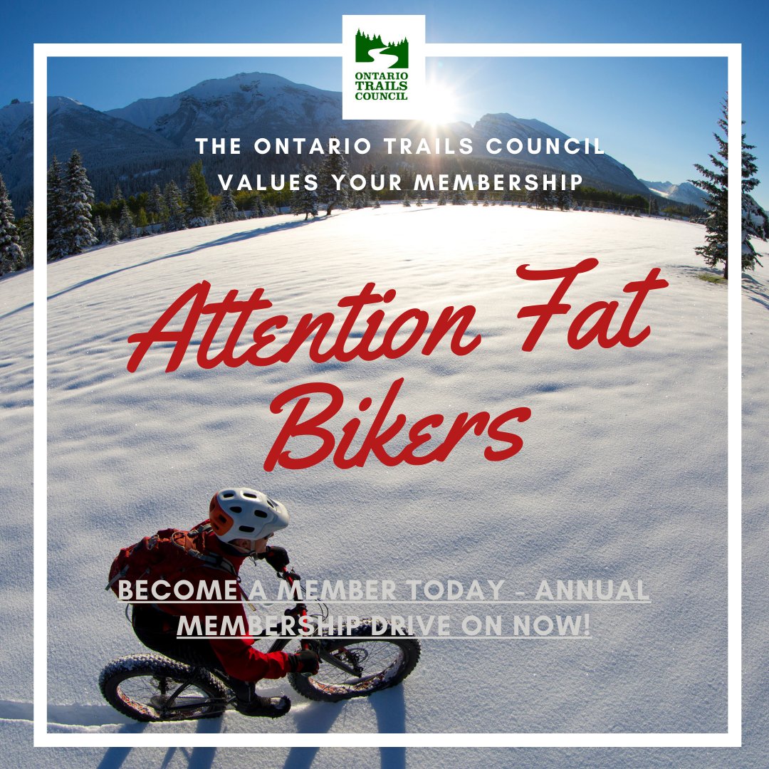 At Ontario Trails we work to create a safe enjoyable trail environment for everyone. Consider a membership today. For current members and trail use groups it's renewal time for the 2022 Membership year. If you are past due in 2021, call 613.484.1140 ontariotrails.on.ca/join-online