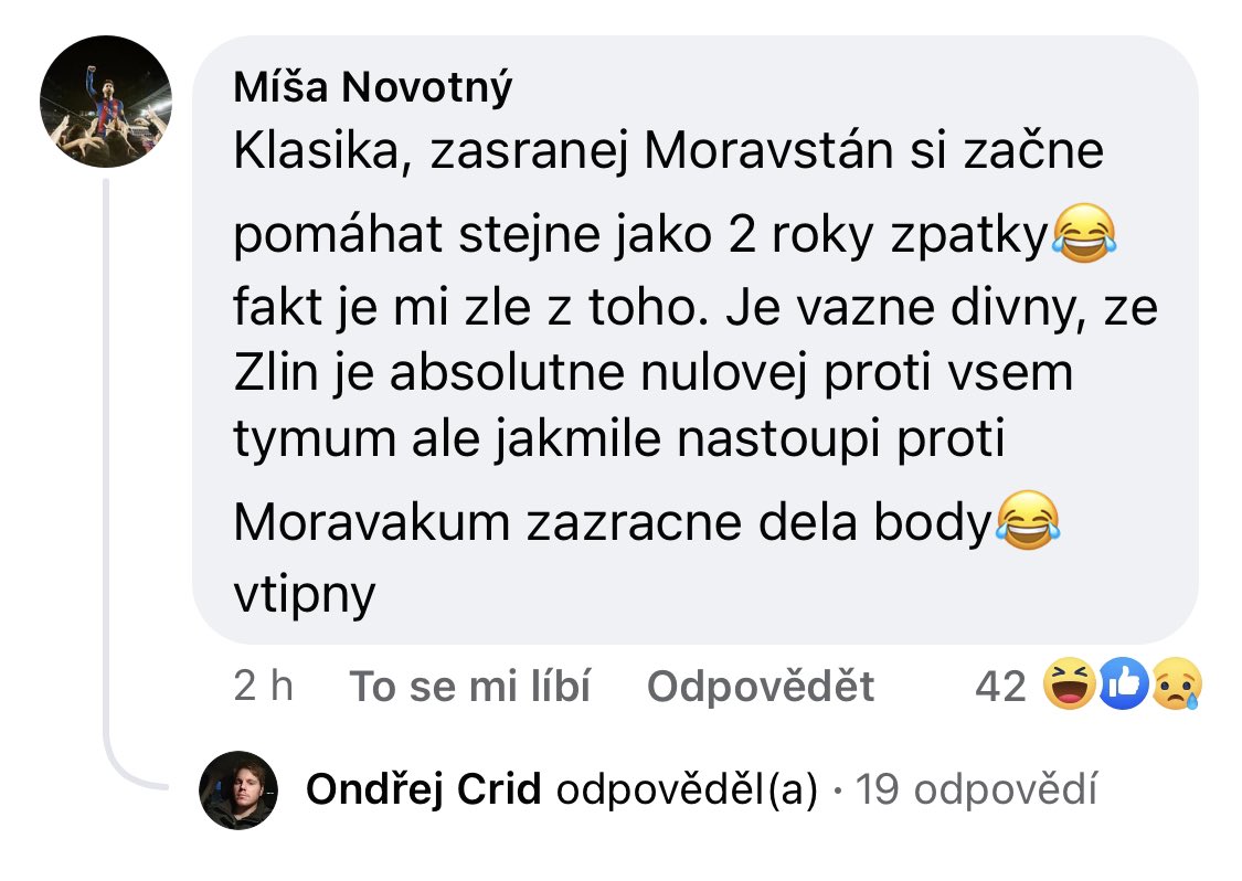 nikaknapkova's tweet photo. Aha. Tady někdo přišel na to, proč teď Zlín boduje..🤦♀️ #jasny https://t.co/yGITMZB4vT