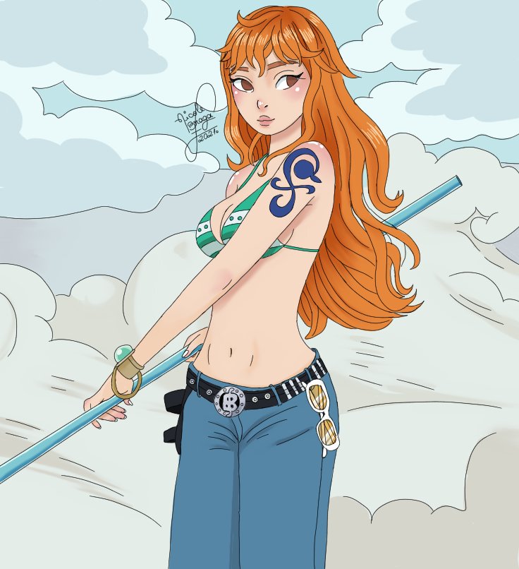 Nicole Braga (Encomendas Abertas) on X: Fanart da Nami, a gatuna de One  Piece em comemoração aos 1000 episódios ✨🍊 #ONEPIECE #anime #ONEPIECE1000  #fanart  / X