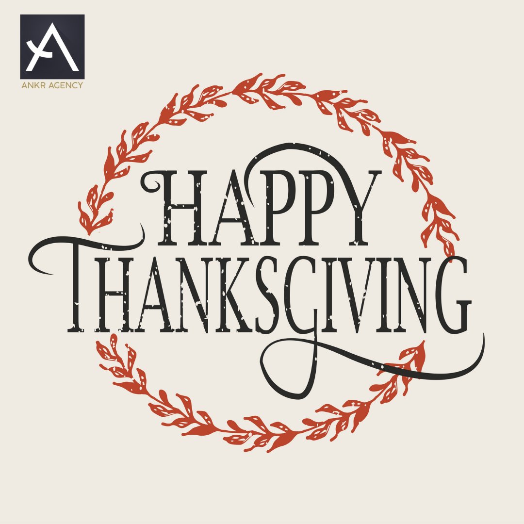 From everyone here at ANKR Agency, we want to wish you all a Happy Thanksgiving!

Enjoy this time with your friends and family. 🍂🦃

Comment your favorite Thanksgiving dishes! 🤤