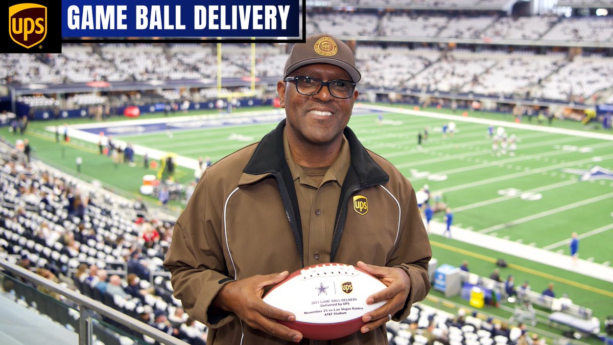Thank you to our <a href="/UPS/">UPS</a> Game Ball Delivery Driver Quince Harris for not only delivering the game ball to <a href="/ATTStadium/">AT&T Stadium</a> safely, but for your continued commitment to the community as a <a href="/UPS/">UPS</a> driver of 34+ years. #ThanksForDelivering !