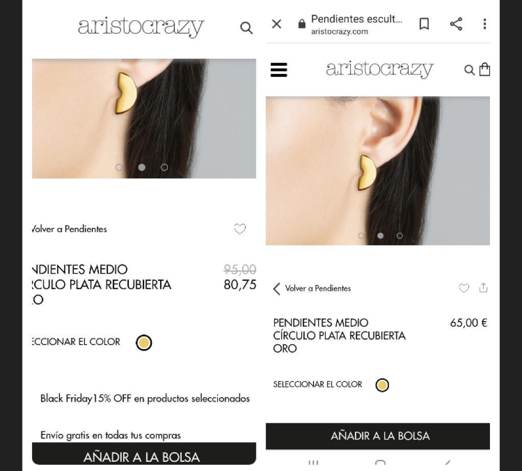 berta_bb's tweet photo. @aristocrazy ¿Alguna explicación para esta diferencia de precio en el mismo artículo antes y durante el black friday? Nota: el tamaño es el mismo! #BlackFriday #timo https://t.co/KaRixcxd0q