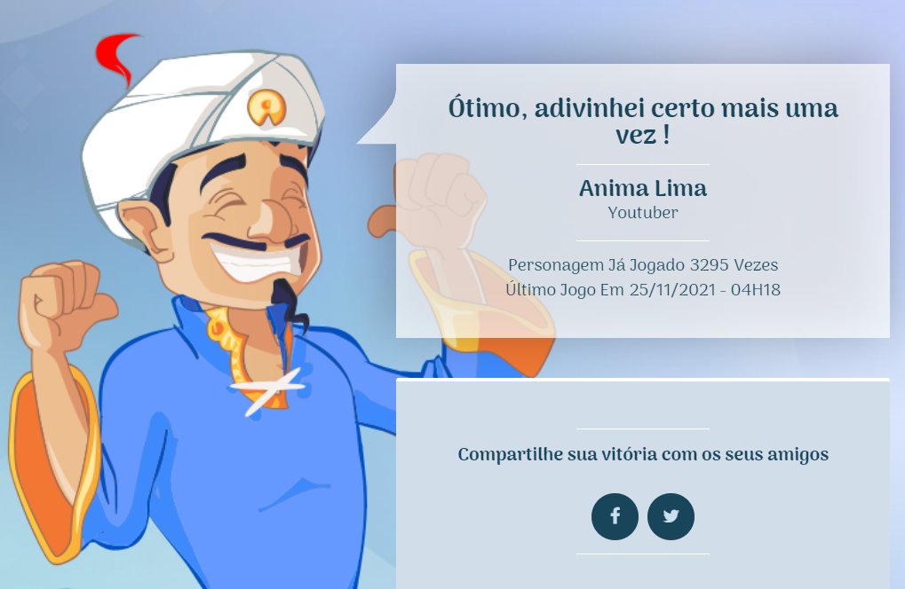 Sarah Lima on X: Me achei no akinator 😎  / X