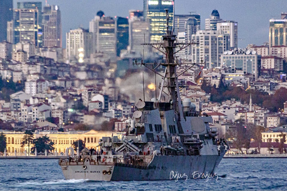YorukIsik's tweet photo. USS Arleigh Burke DDG51 replaces USS Donald Cook DDG75 as 1 of 4 #FDNF located in Rota, Spain: @USNavyEurope’s Arleigh Burke class AEGIS guided missile destroyer #USSArleighBurke transited Bosphorus & entered the #BlackSea to operate with @NATO allies & partners #StrongerTogether https://t.co/kIuaPZVewX