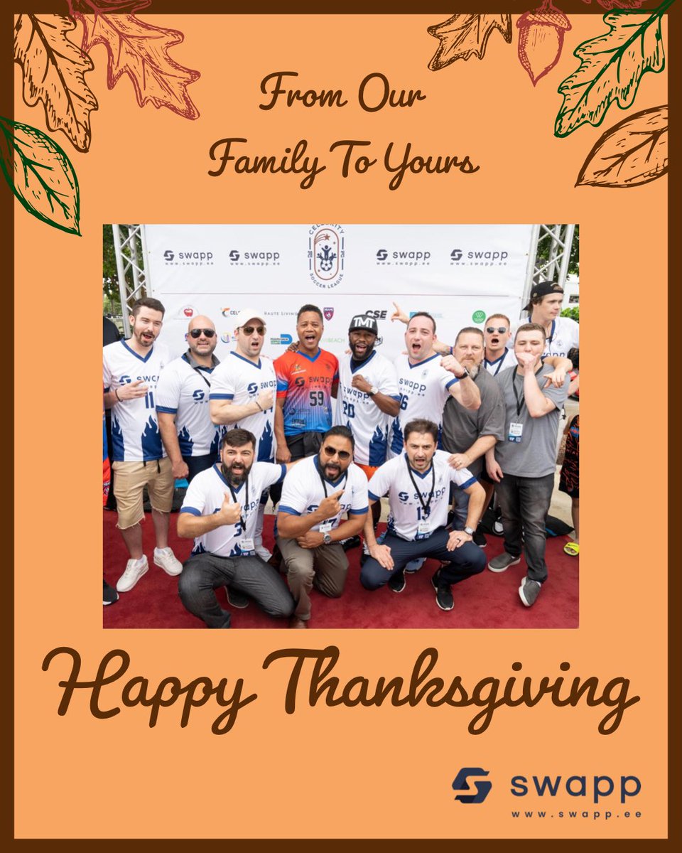 SwappFi's tweet photo. Happy Thanksgiving From The Team at @swappfi !!! We are so excited about our upcoming NFT Marketplace, DEX and our ecosystem overall. We are so thankful that we get to be on this journey with our loyal community, and hope everyone has a wonderful thanksgiving! #NFTs #crypto https://t.co/j3Otpc1U7W