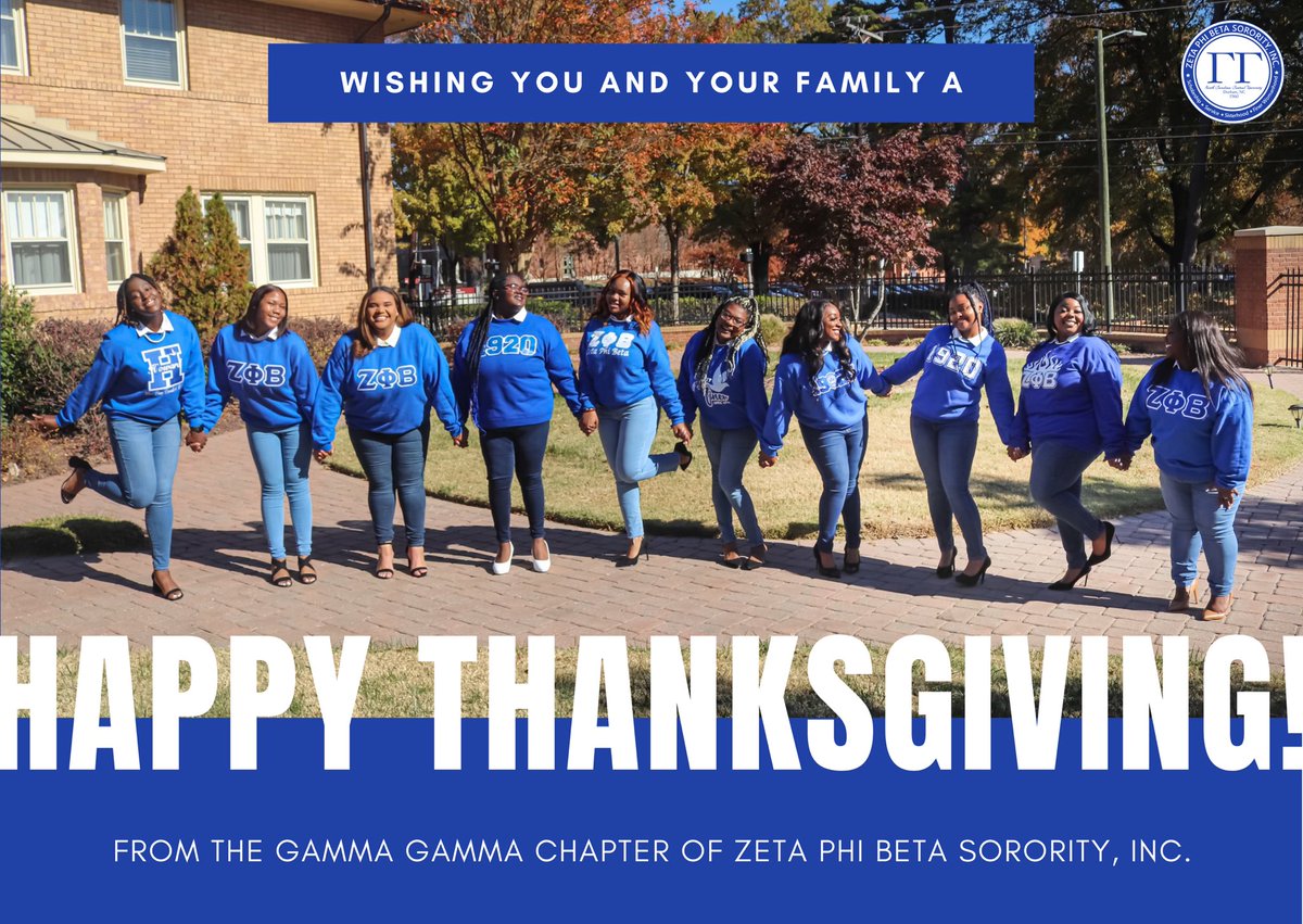 Zetas_GG's tweet photo. The Gamma Gamma Zetas wish you and your family a Happy Thanksgiving! 🦃💙🤍 https://t.co/Ml89VPN9AN