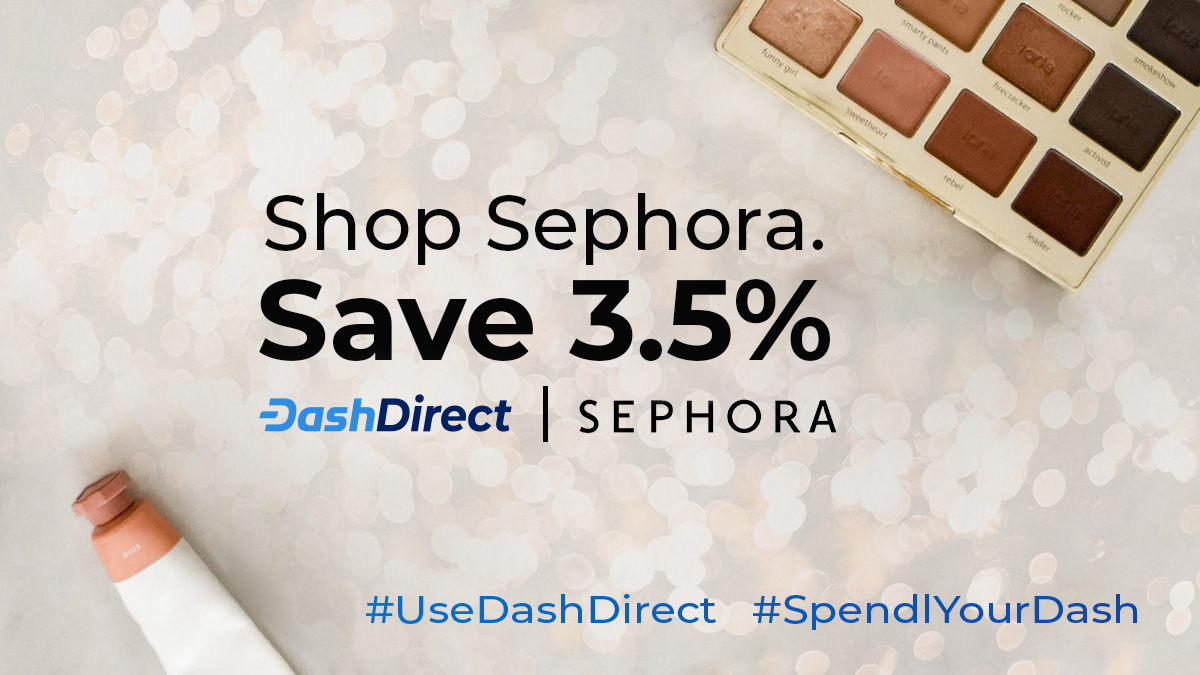 Dashpay's tweet image. 3.5% back on everything Sephora has to offer when you pay with #Dash via #DashDirect!
