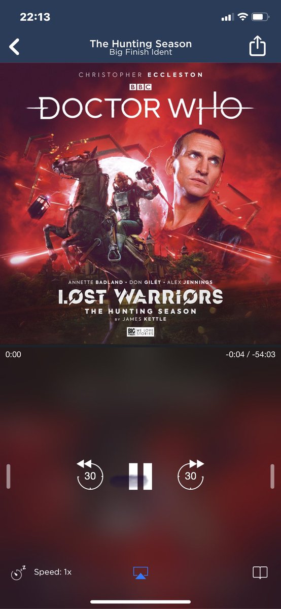 mrdavidjwilson's tweet photo. Half way through latest @bigfinish Ninth Doctor tales - marvelous stuff can’t praise them highly enough ! It’s old school new Doctor ! Sad knowing I’ve only two stories left , can only hope for many many more !! #BigFinish #DrWho #Dr9 #knockingitoutthepark https://t.co/unp8Va6d6T