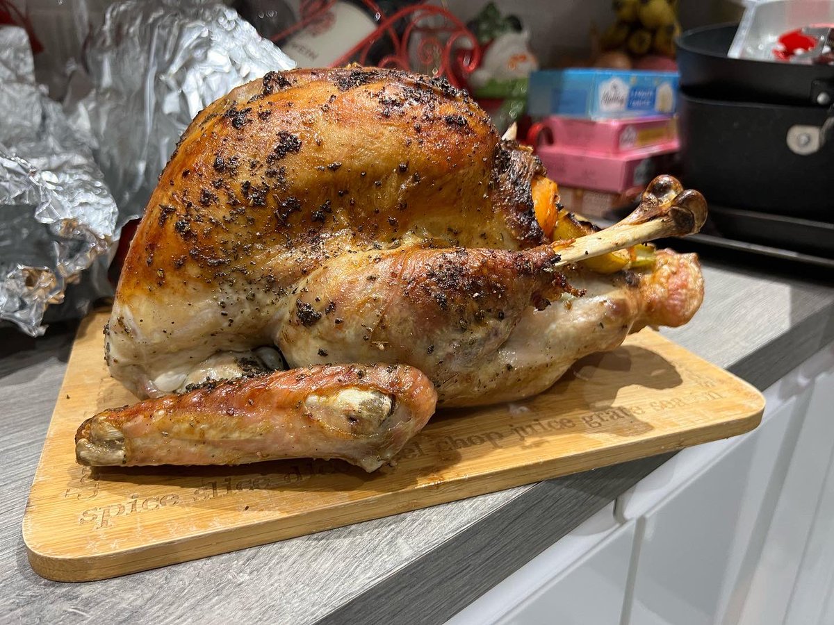 Having Thanksgiving in England this year!!! And we did find a Turkey!