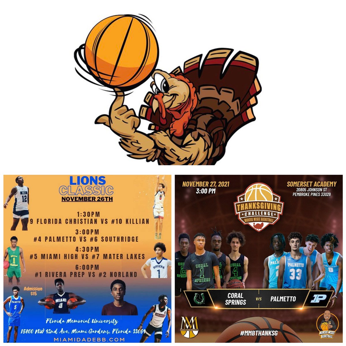 Happy Thanksgiving from the Panthers! Big weekend of hoops on deck. 

Friday vs Southridge at Florida Memorial University 
(🅿️Football vs Columbus at 730 at Harris Field in the regional final)

Saturday vs Coral Springs at Somerset Pines.

Both Games are at 3pm.

#🅿️Nation
