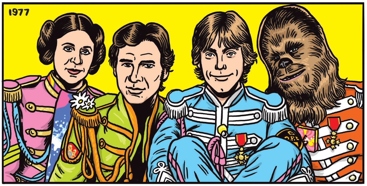 Barbara74048755's tweet photo. This would definitely be the best album ever!! 💖💚💙💙🧡
#StarWars #LukeSkywalker #HanSolo #PrincessLeia 
#Chewbacca 
#FabFourSWSgtPepper 
#TheBeatlesGetBack 
#TheBeatles https://t.co/OW6LZ5Whlz