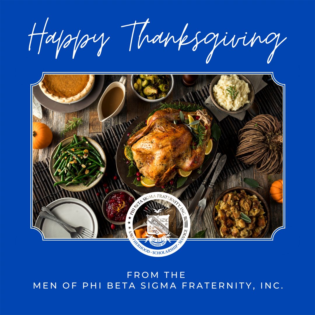 PiEtaSigma's tweet photo. Phi Beta Sigma, Inc.'s Williamson County Alumni Chapter wishes you a Happy Thanksgiving. Have a great and safe holiday.

#bluphi #williamsoncountysigmas #pbs1914 #sigma107 #gomab  #thanksgiving https://t.co/oVOV6pr314