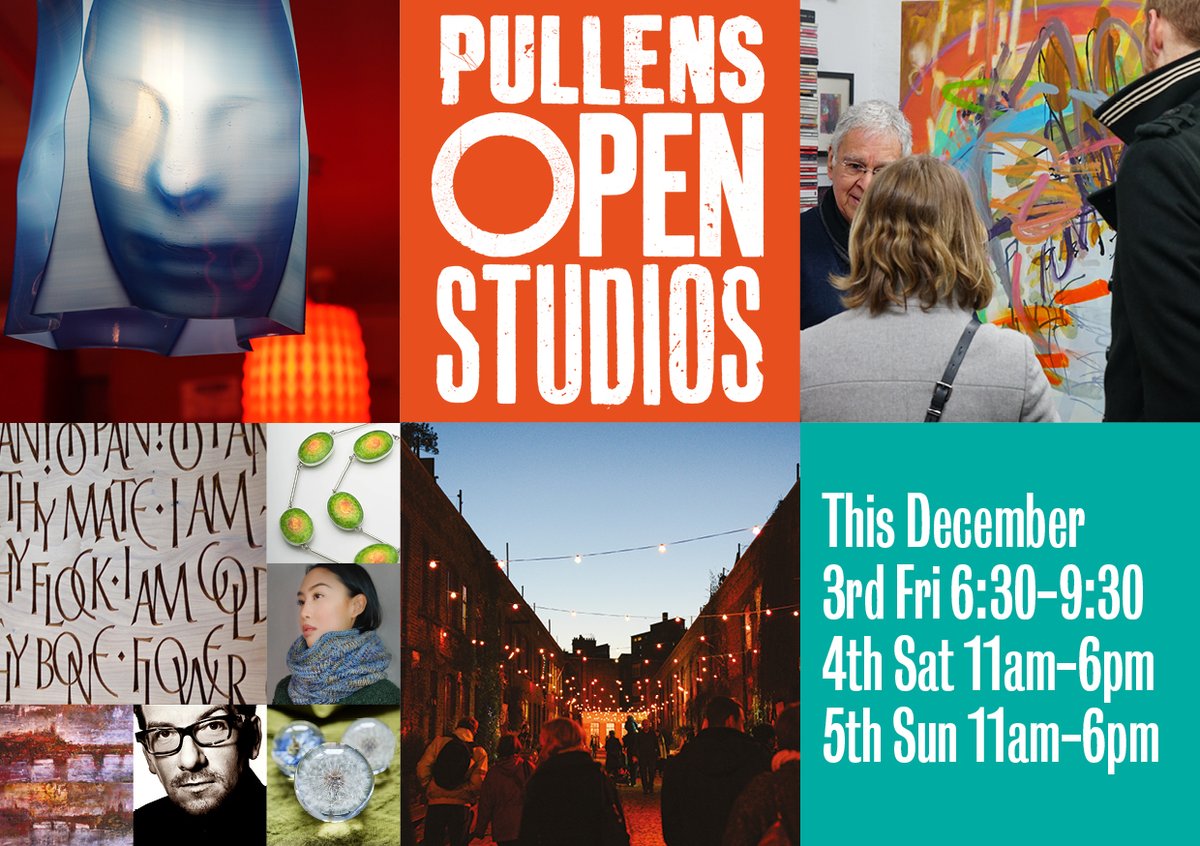One week to go! Pullens open studios starts next Friday 3rd-5th December! Come down &amp; enjoy mulled wine, live music and meet our wonderful creatives and makers! #openstudios #pullensyards #Christmas2021 #pullensbuildings #MakersMarket