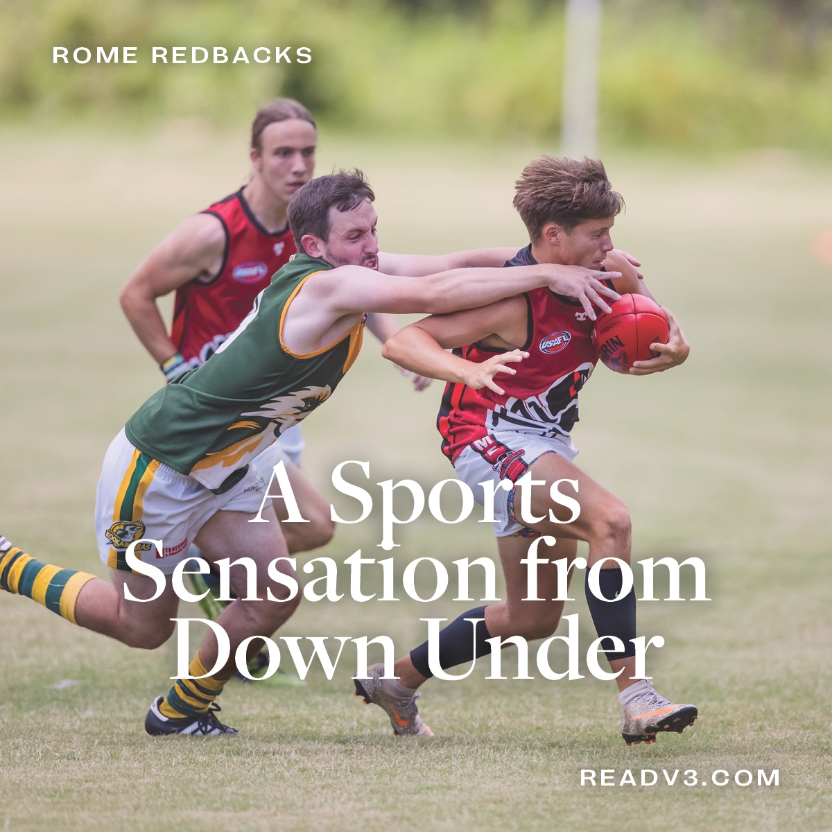 v3magazine's tweet photo. The Rome Redbacks: A Sports Sensation from Down Under
https://t.co/ZqGDDSePXT
Coach Wayne Kraska of the Rome Redbacks introduces Australian rules football to Rome and Floyd County.
@romeredbacks #romeredbacks #romega #ReadV3 https://t.co/ozzMOadnog