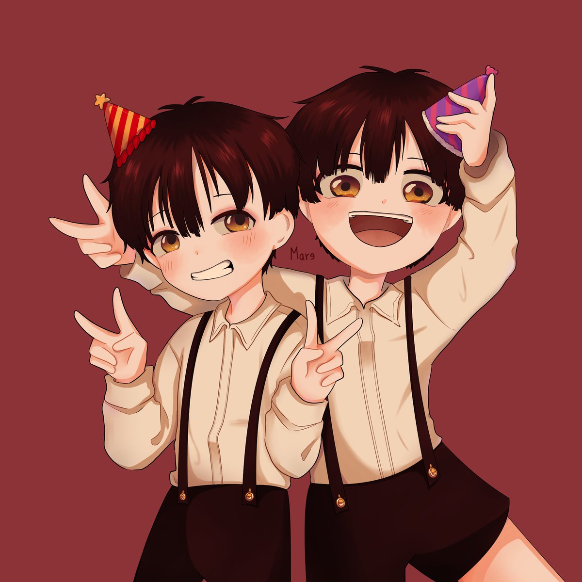 mare_bc's tweet image. Feliz cumpleaños hermanos Yugi!
Los tqm Amane y Tsukasa chikitos