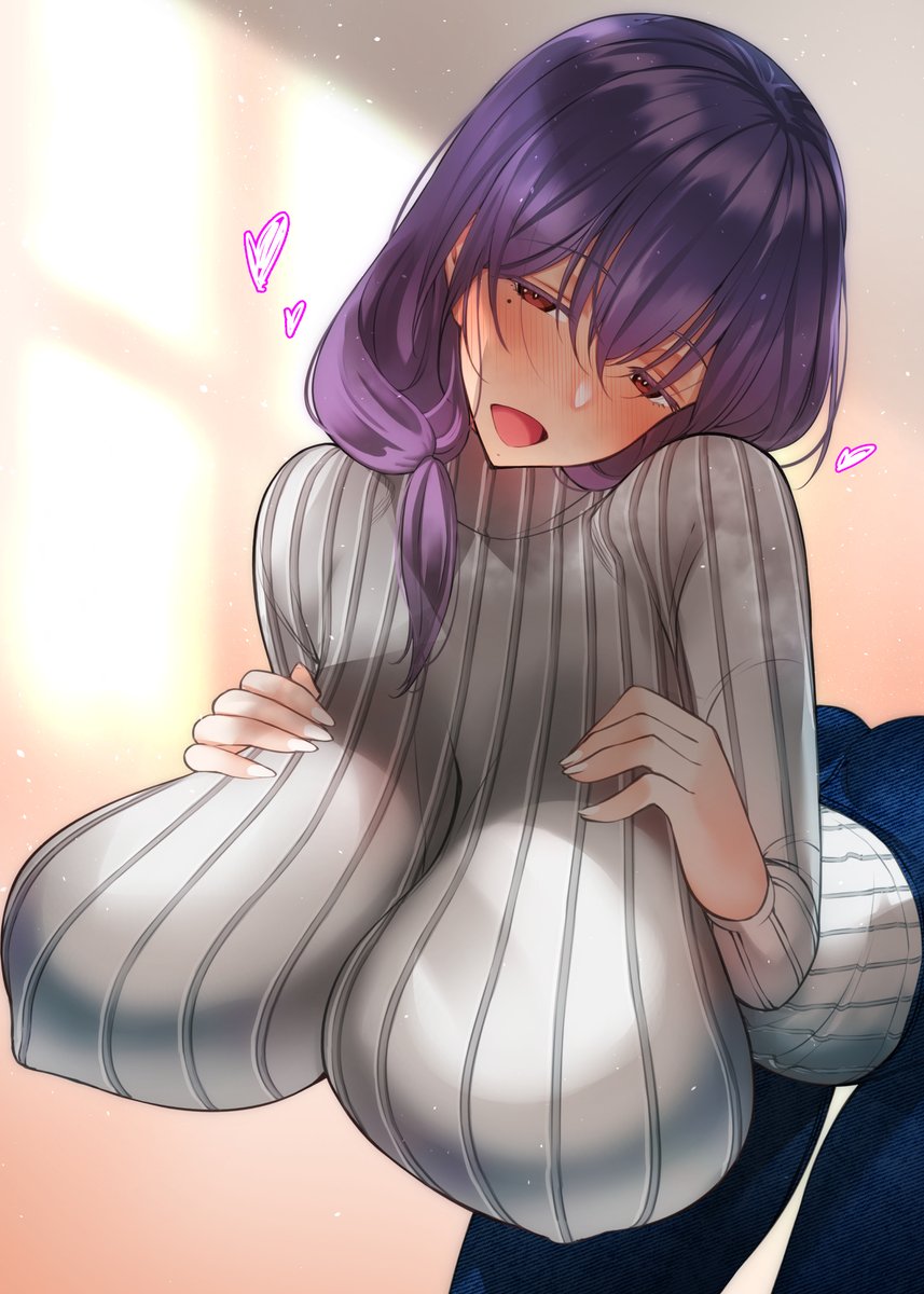 冬の縦セタxたわわ → 最強。  #藤木籐子 #根雪の幻影 #skeb #今日のらくがき 