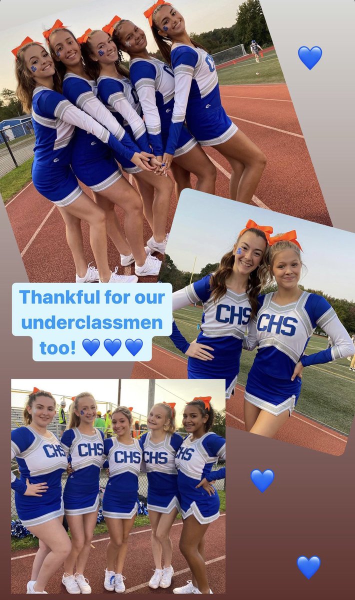 Thankful for this team, thankful for this cheer season, thankful to be Clippers! Happy Thanksgiving Clipper Nation! 💙 #goblue #anchordown @GoBlueClippers @gobluechs @CHSClippersFB @ClipperBandCHS