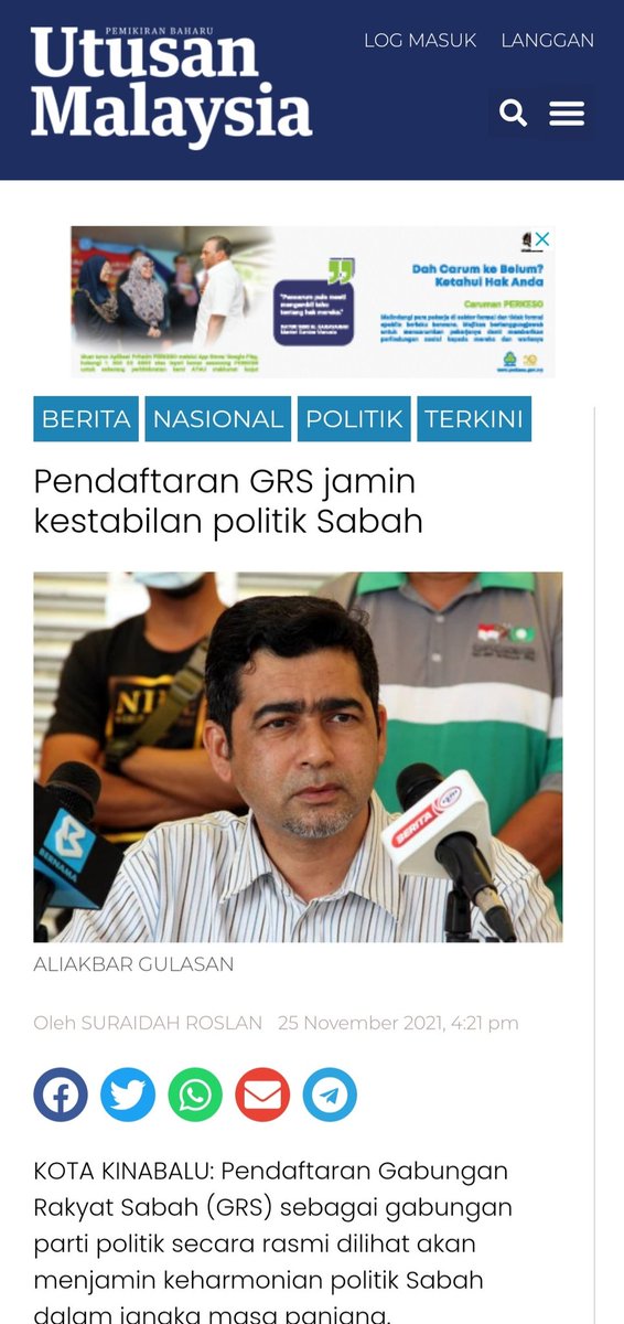 aliakbargulasan's tweet photo. Muafakat dan persefahaman mesti dikekalkan. 

Kebajikan untuk rakyat sentiasa diutamakan.

#SabahMajuJaya
#KeluargaMalaysia https://t.co/BKBsoSiYXo