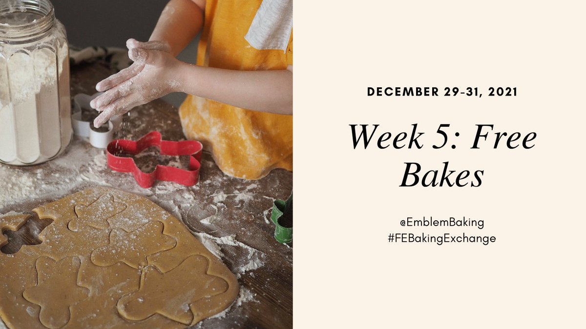 EmblemBaking's tweet photo. Fire Emblem Baking Exchange continues with Week 5's theme: Free Bakes!

Please tag @EmblemBaking #FEBakingExchange so your post may be RT'd!

Rules &amp; Info: https://t.co/gAXPpIHVV1 https://t.co/OK2q4P7SPm