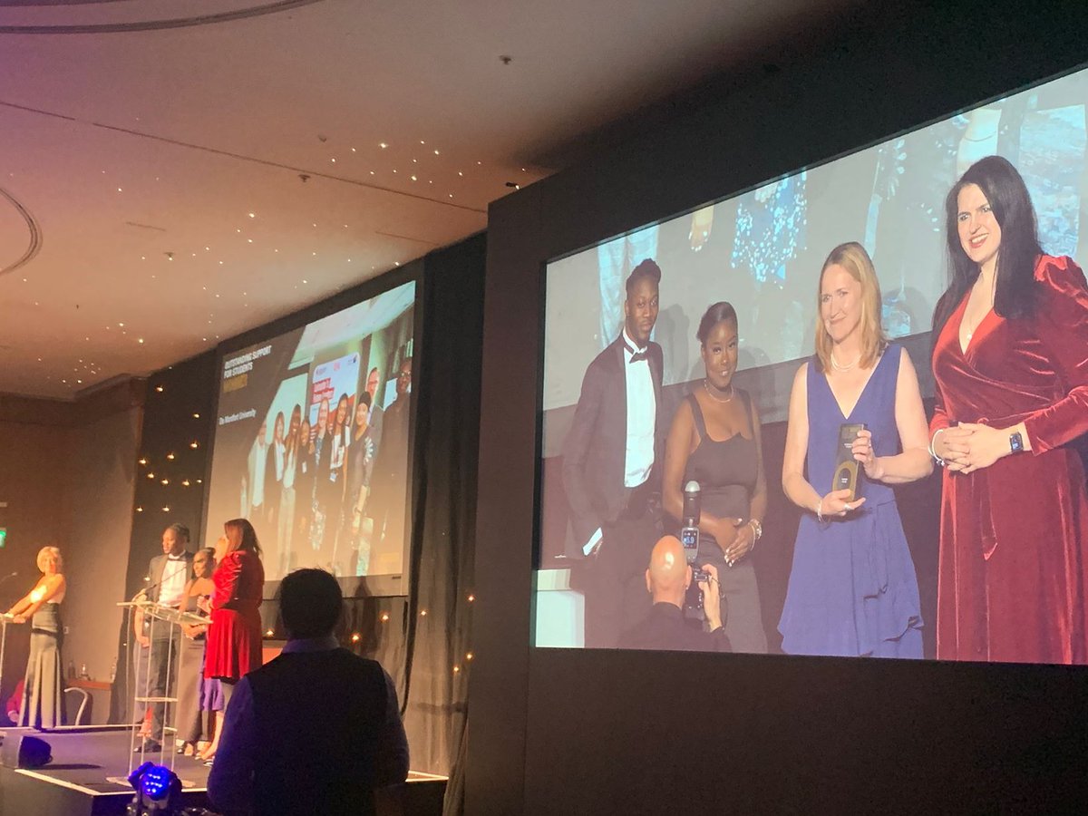 The winner of Outstanding Support for Students is <a href="/dmuleicester/">dmuleicester</a>. Its ‘Leicester’s Future Leaders’ scheme boosted ethnic minority students’ prospects of gaining high-skilled work in Leicester by linking them with employers and shaping an inclusive recruitment toolkit #THEAwards