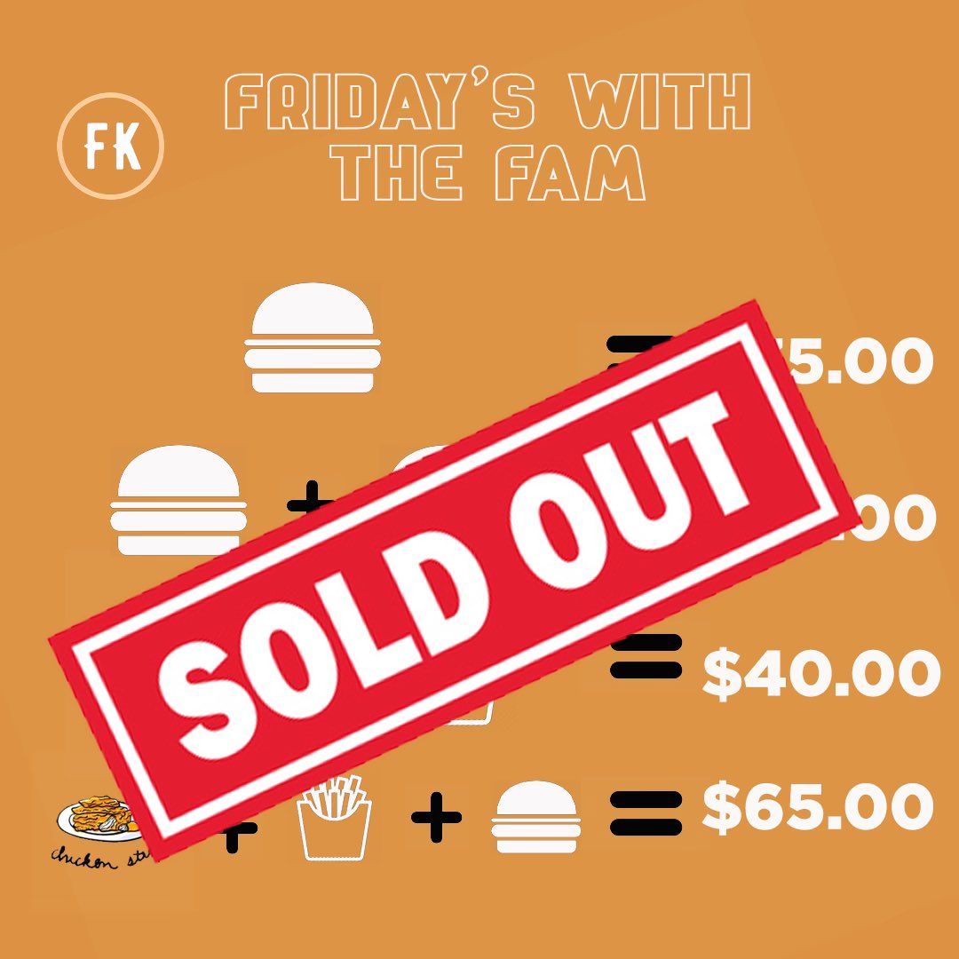 FamilyKitchenTT's tweet photo. Everything is sold out! 😭🙏🏿🙏🏿 thank you for the continued support! https://t.co/M7DQ09ZZNI