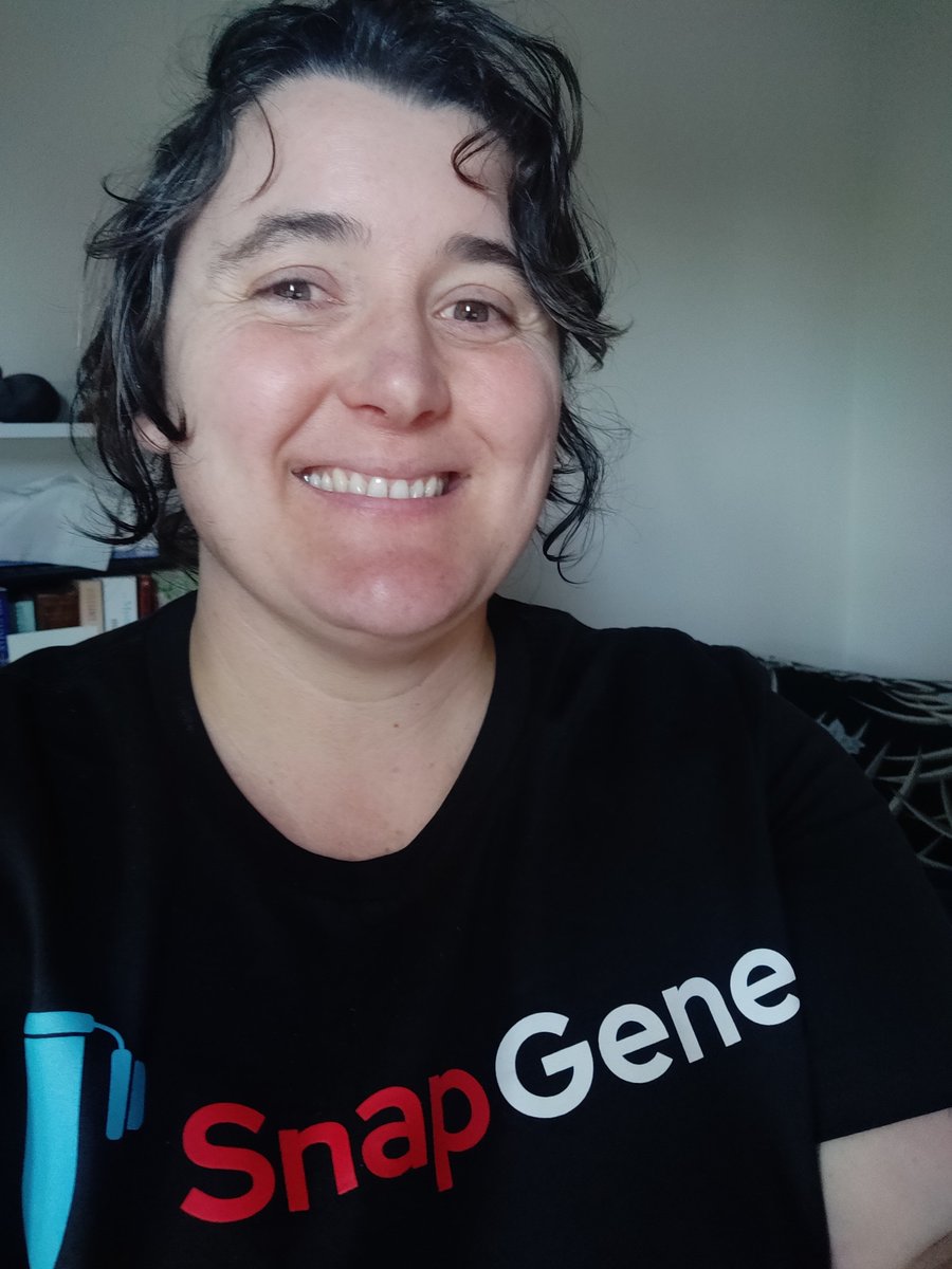 magical_jo's tweet photo. @Archaeon_Alex @acritschristoph @codebiologist @Dr_AlphaLyrae @ATinyGreenCell @macroliter So in summary, thanks for my awesome SnapGene T-shirt that I guess your subscriptions paid for :D ... and I can't WAIT to get back into the office (it's in NZ, not the Bay area, for the record) because I'm really not cut out for working from home. https://t.co/tUvZEPSsHg
