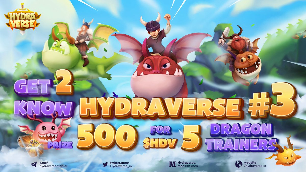 Hydraverse_io's tweet photo. G2K Hydraverse #3 has come back as promised 😍
🏆 REWARD: 500 $HDV for 5 fastest and correct answers
📔 Topic: Which are the 3 gameplays that will be included in Hydraverse's Alpha Version?
📍 Venue: https://t.co/WFTuer2SI1
Note: Only replies before 12 PM UCT are accepted. https://t.co/hGxJoIbE6i