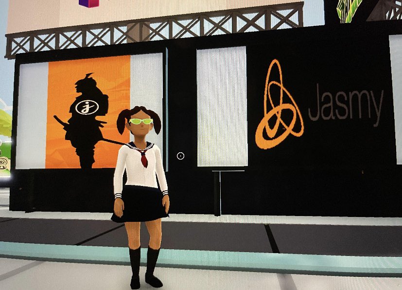 CryptoInfo4You's tweet image. #Jasmy billboards on Decentraland 🔥 Next Coin To Explode!! @JasmyMGT @HARA_JasmyCFO #crypto #futureiot