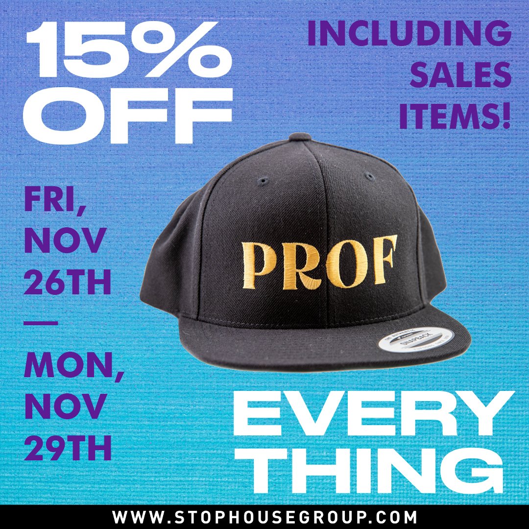 Profgampo's tweet photo. 🚨MY BLACK FRIDAY SALE IS LIVE🚨

15% Off Everything Site Wide. 

Sale Ends Monday at 11:59pm CT.
 
https://t.co/mhT1gRiGlu https://t.co/3tINbEMFrY