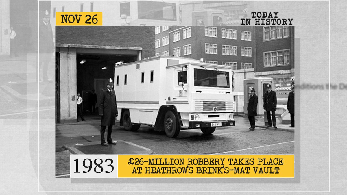 WIONews's tweet photo. #TodayInHistroy | 1983: £26-million robbery takes place at Heathrow's Brink's-Mat vault https://t.co/LJ3W98Tt4X