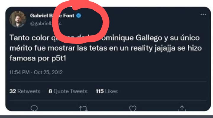 difamadores's tweet photo. Está imagen es falsa, mula, chanta y fue hecha por un pollo que no cacha nada de Twitter. 
El modo 'noche clara' de Twitter  deja el icono de cuenta verificada en blanco  y no en azul, facho culiao tonto. https://t.co/Jz5TktYoCm
