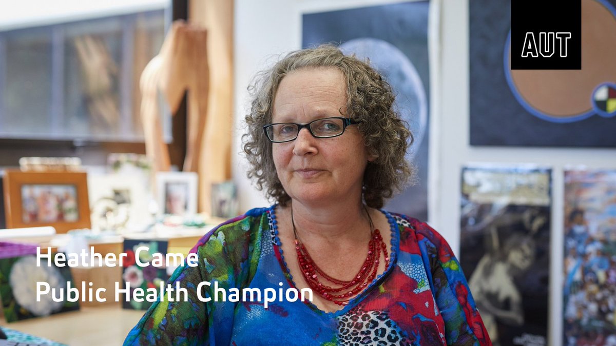 AUTuni's tweet photo. AUT Associate Professor Heather Came has been named this year’s Public Health Champion. @PHAnewzealand CEO Grant Berghan says “Heather is an exceptional human being, and she works tirelessly to make this world a better place for us all. He Rangatira ia.” 

https://t.co/s9g8bKEzBK https://t.co/JBcIOPN26y