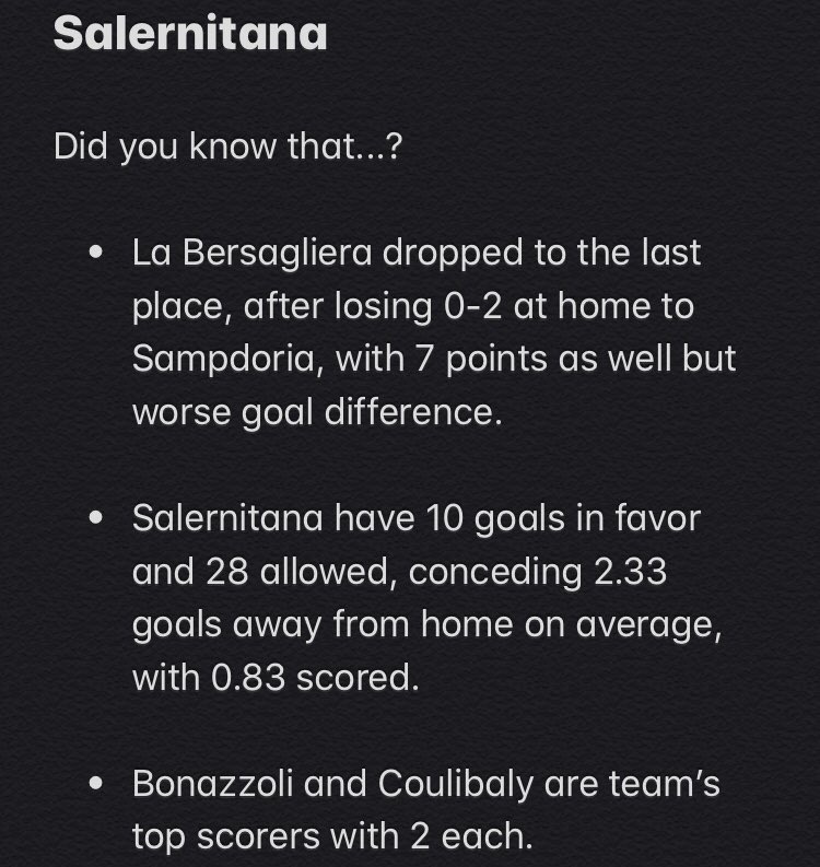 Smart_Tipster1's tweet photo. Don’t miss week 14 of the @SerieA and make a profit!!

#SerieA #CalcioItaliano #Cagliari #GliIsolani #JoaoPedro #UnipolDomus #Salernitana #Bersaglieri #FedericoBonazzoli #freepicks #freebets #freetipster #tipsterforlife #smarttipster #soccertipster #soccerjunkie #soccerlife https://t.co/DTva4PUhKf