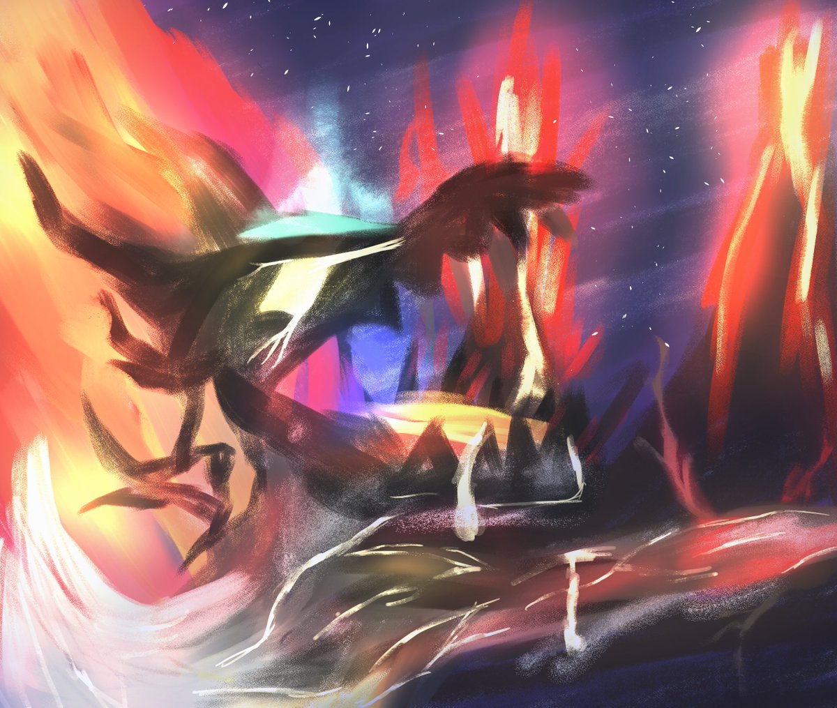 Matloq's tweet photo. este dibujo tendrá sentido en el futuro
pero como sopiler (este monstruo es una personaje que tiene mucha relacion con el fuego)
#firemonster #oc #digitalart #artistsontwitter #art #volcano #nightart #artistaschilenos #artpratice #stonemonster #firebeast https://t.co/WhS8K0QScS