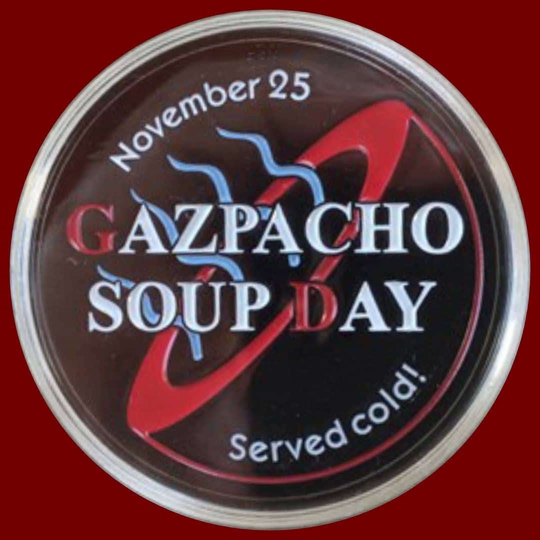 DebListerRD's tweet photo. Souper!😎
#reddwarf #teamsmeg #gazpachosoupday https://t.co/9f998aG5Iv