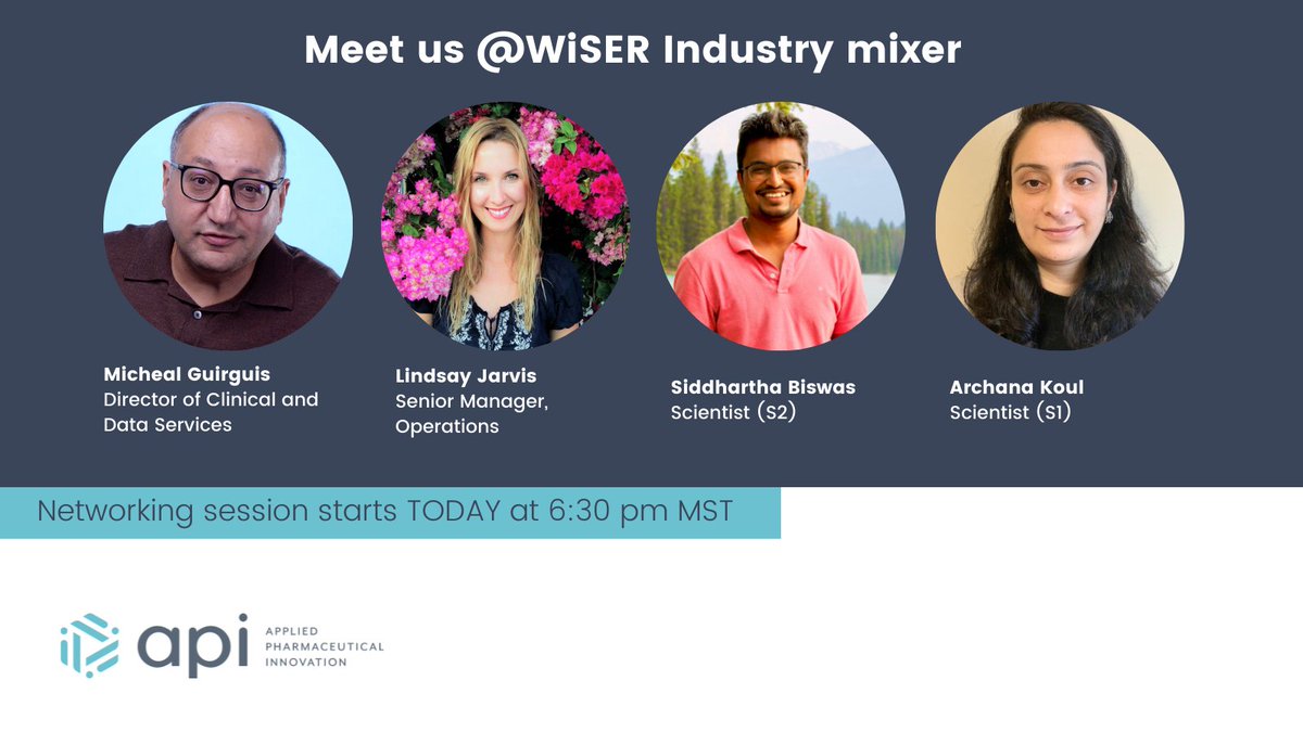 STARTING SOON: We’re participating in @wiseredmonton’s annual Industry Mixer today! Come meet us at our networking booth at 6:30 pm MST. 

#networking #STEM #training #mentorship #LifeSciences