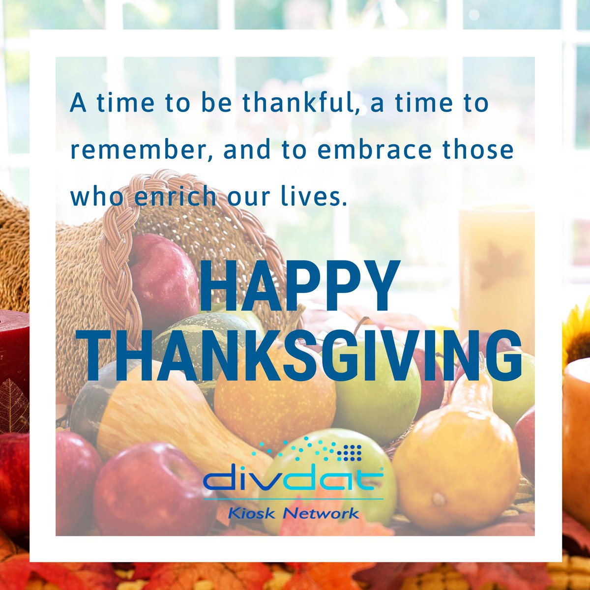 DivDatKiosk's tweet image. A very happy Thanksgiving to you and yours from the #DivDat family.

On this, and every holiday, you can pay your bills from the comfort of your home by using the DivDat app or at a kiosk location near you.

Visit DivDat.com more info.

#Detroit #feefree #billpayment