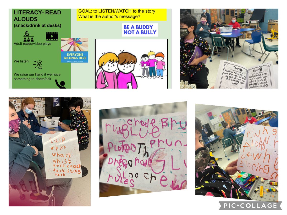 MaceClassLDSB's tweet photo. Throwback Thursday @FESFalcons_LDSB! Student pet related emotional check ins. Making/gathering props for our holiday play. Reflecting on the origins of @pinkshirtday. Spelling games/practice. ‘Would you Rather?’ reading. https://t.co/Ehlq6W6rnv