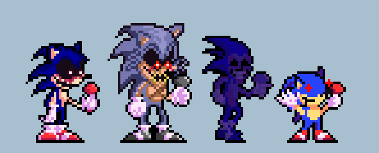 Pixilart - Sonic Exe fnf idle by undervoider