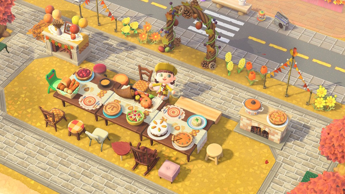 kimukakugohan's tweet photo. Happy Turkey day #AnimalCrossing #ACNH #NintendoSwitch https://t.co/U8O2yVd58B