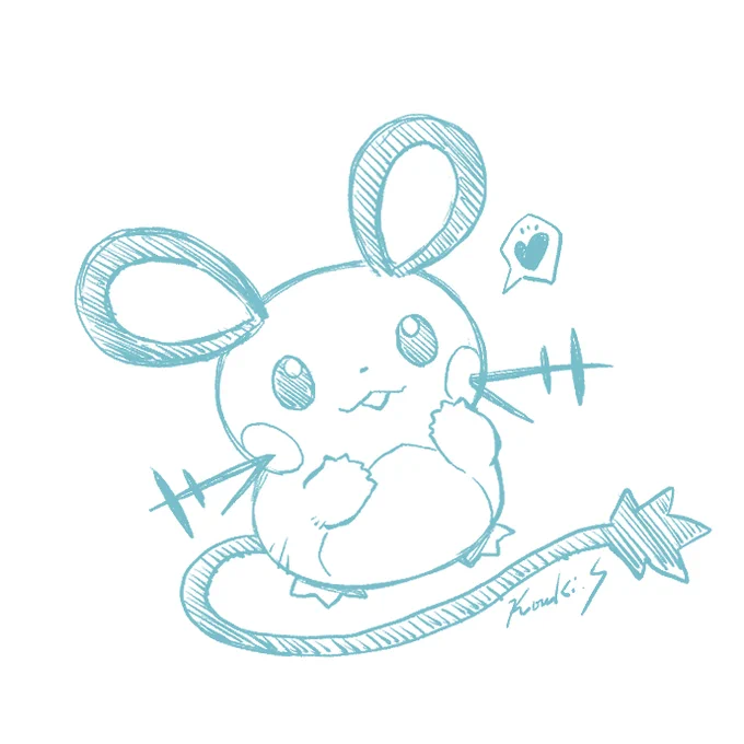 【発掘Fan art】ポケGOにも登場しましたね♪(20210413画) 