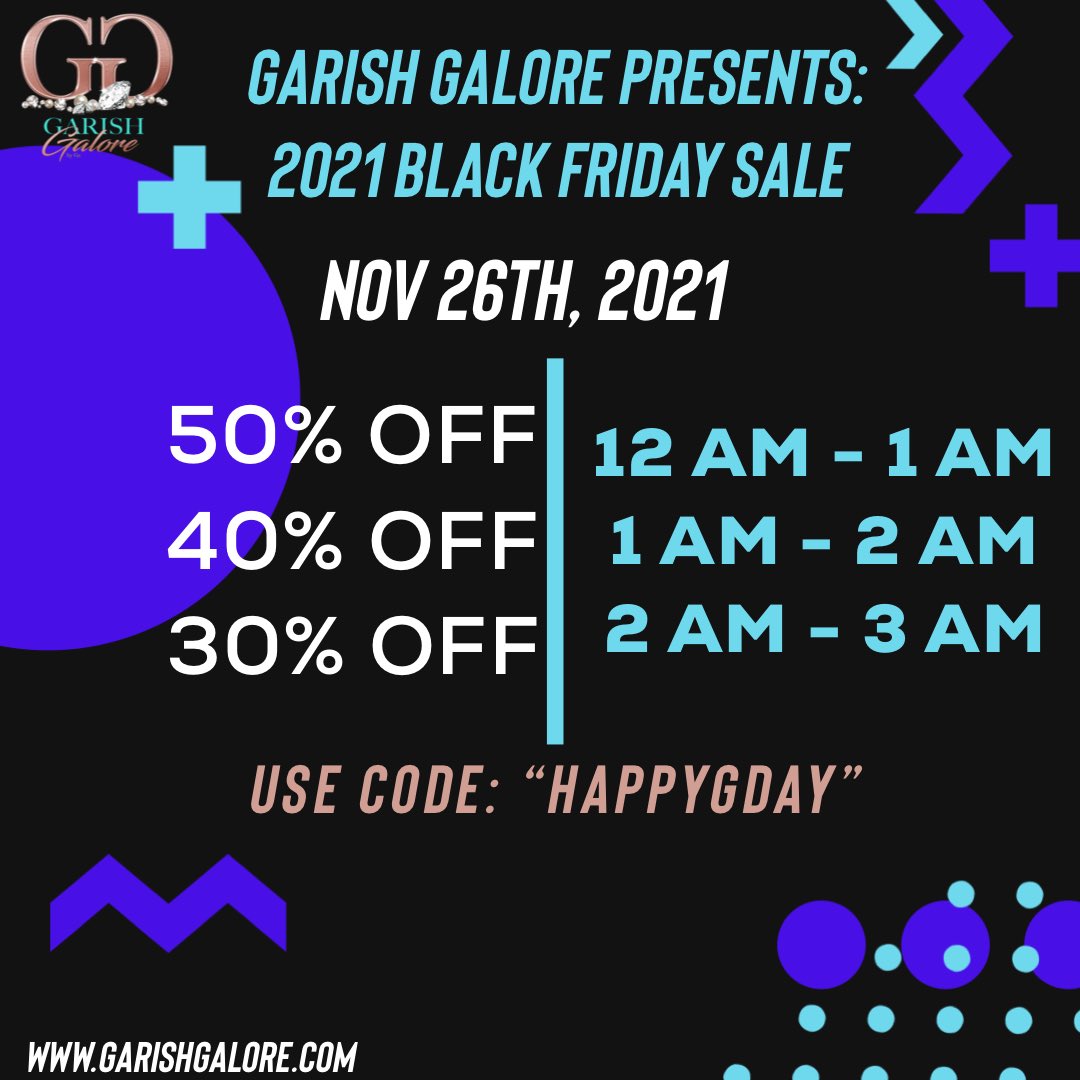 GarishGalore's tweet photo. Black Friday Sale 50% off say whattt??? 🤯🤯🤯 Catch it while you can. Only one hour tonight! https://t.co/beRc7edjgT