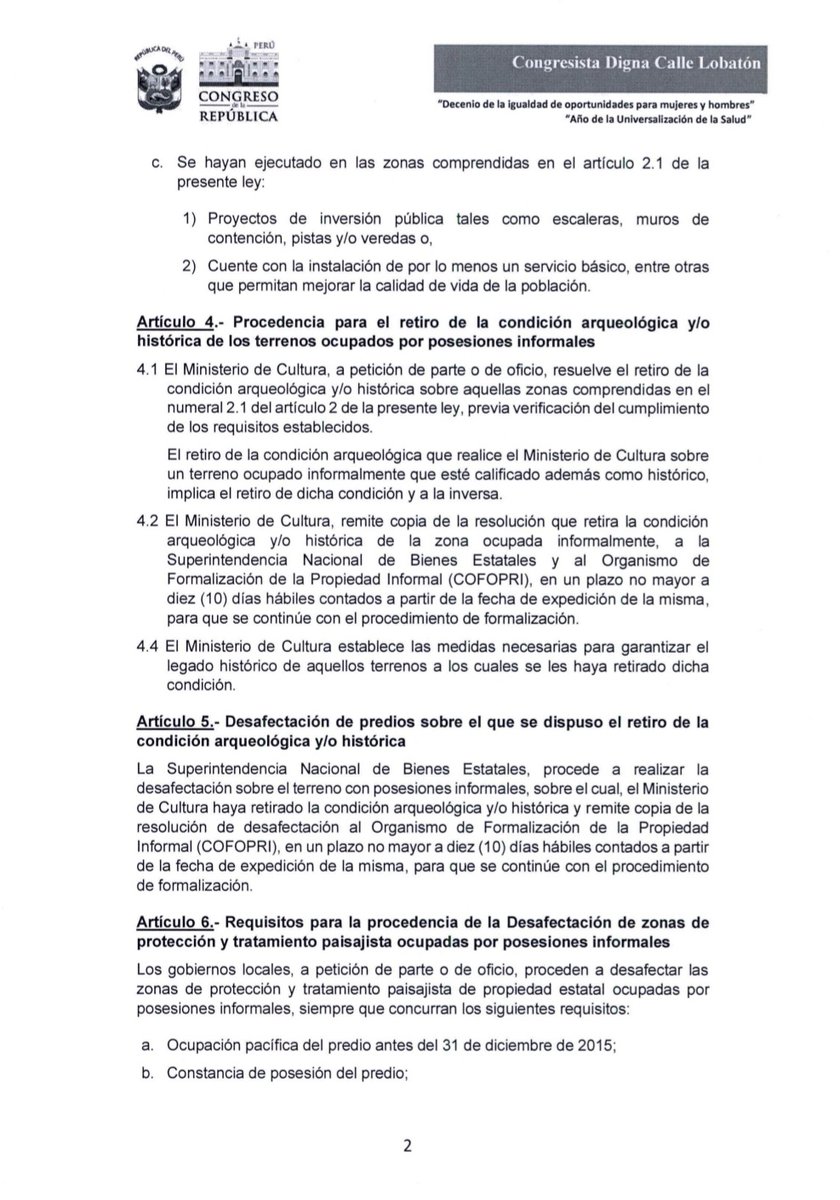 Increíble esto ya es suficiente!!
congresista #DignaCalle de
<a href="/podemos_peru/">Podemos Perú</a> presenta proyecto que pretende  FORMALIZAR INVASIONES en zonas arqueológicas, históricas o de protección, atención <a href="/MinCulturaPe/">Ministerio de Cultura del Perú</a> <a href="/MINCETUR/">MINCETUR 🇵🇪</a> <a href="/MinamPeru/">Ministerio del Ambiente 🇵🇪♻️</a> <a href="/SERNANP/">SERNANP</a>